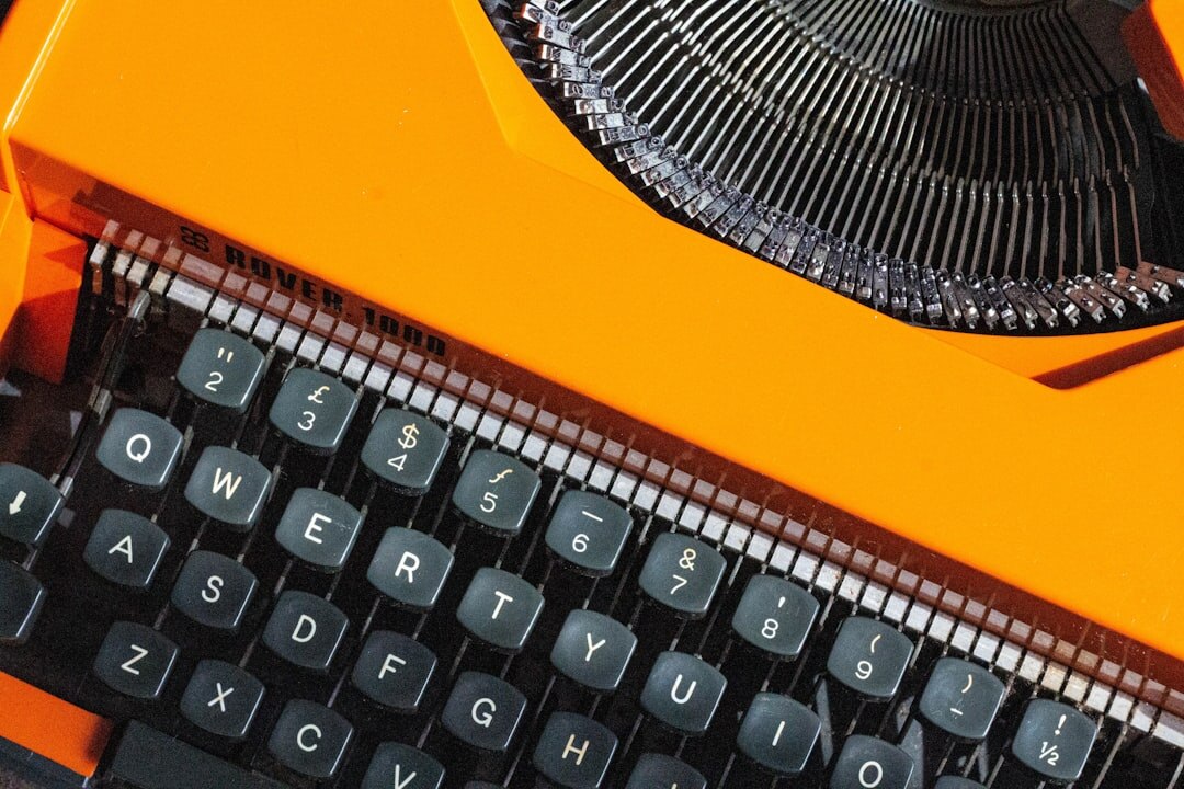 Close-up of vintage typewriter keys
