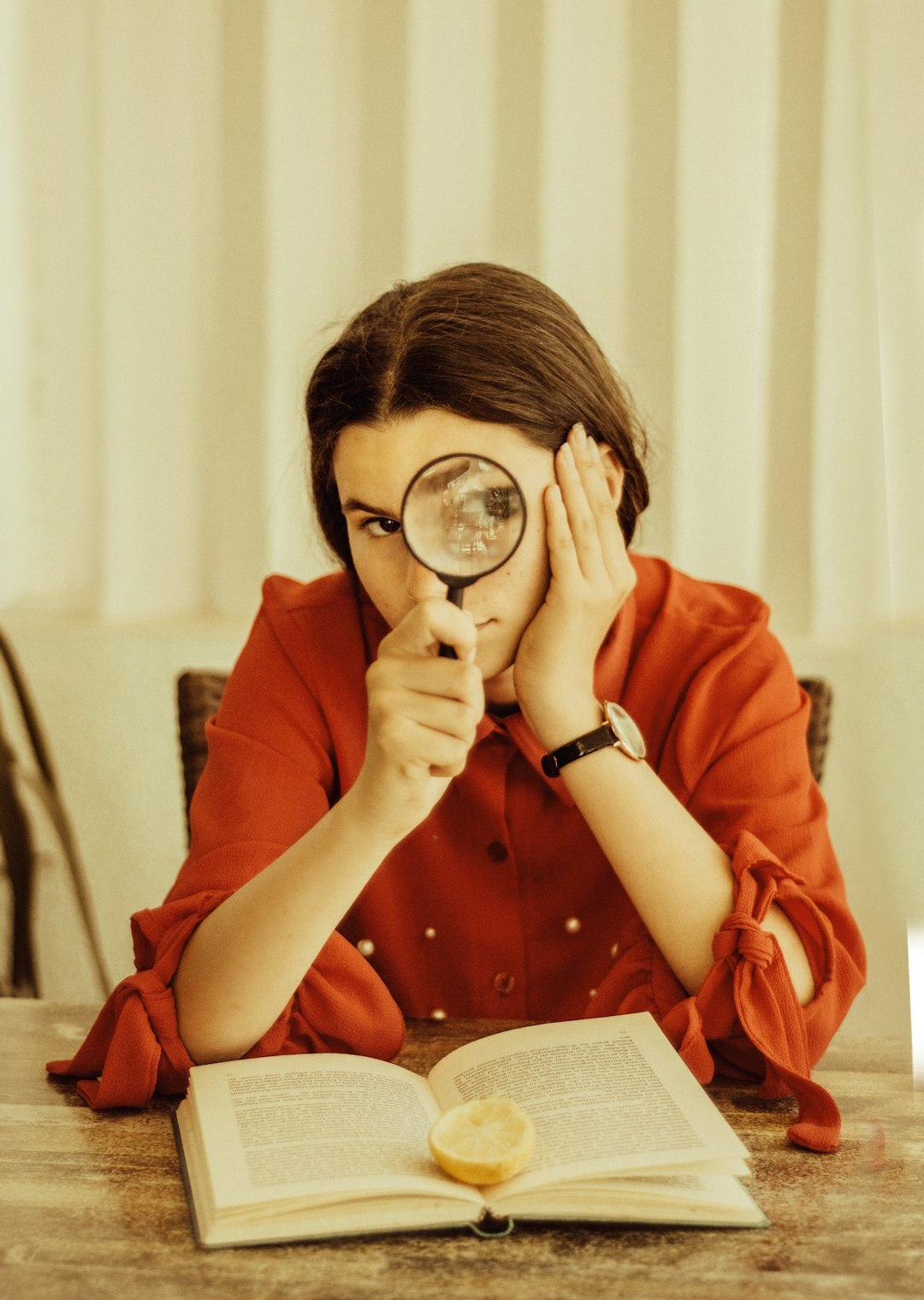 detective examining clues