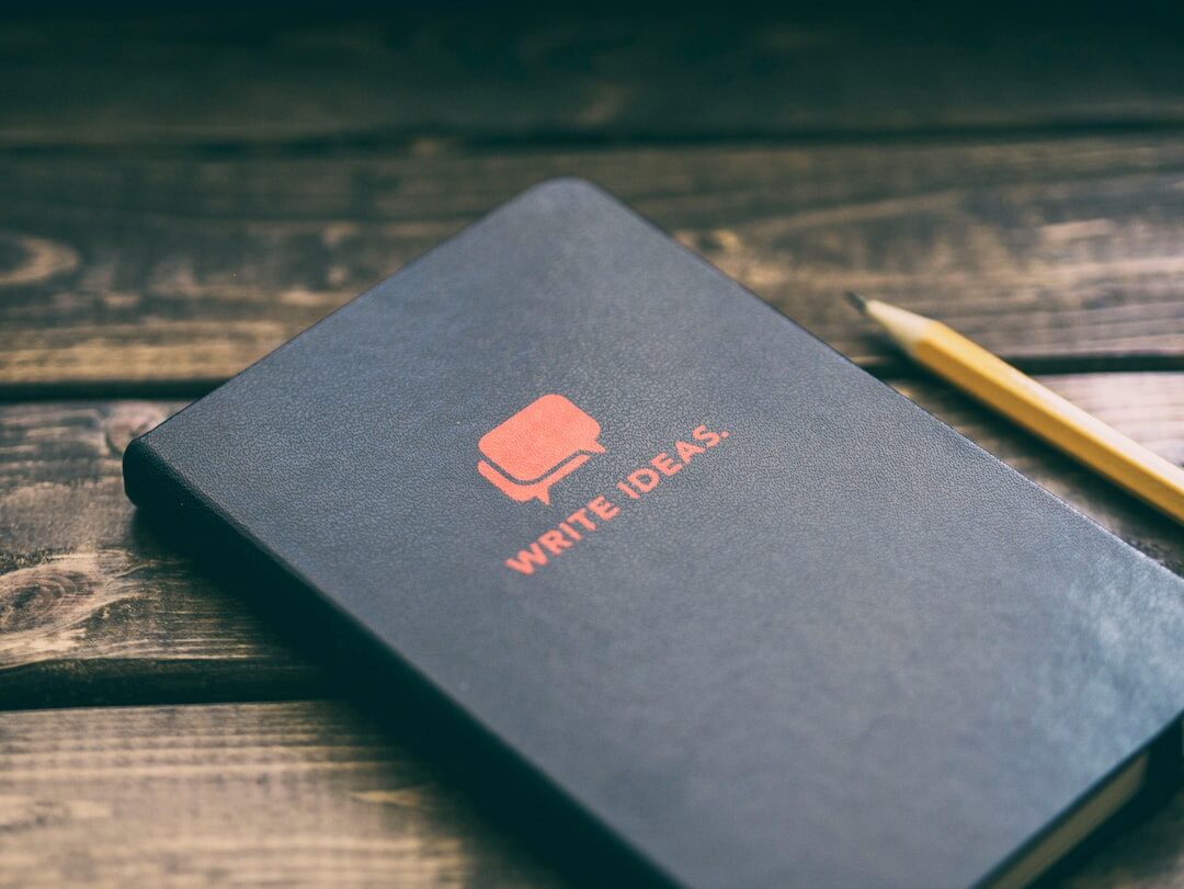 writer notebook with ideas